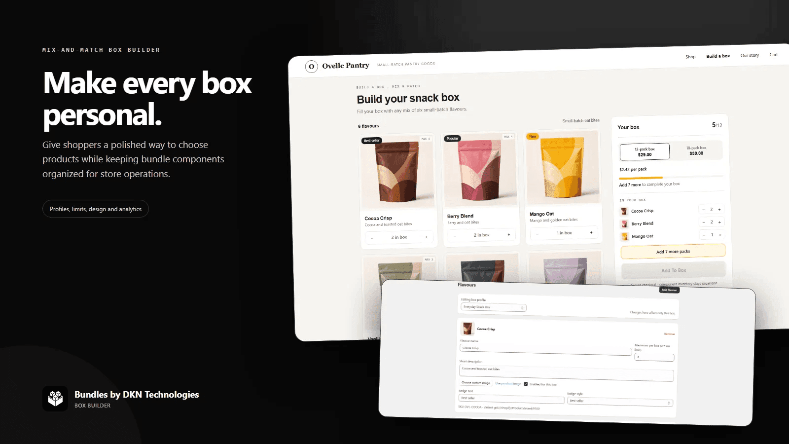 DKN Bundles: Shopify Box Builder project preview