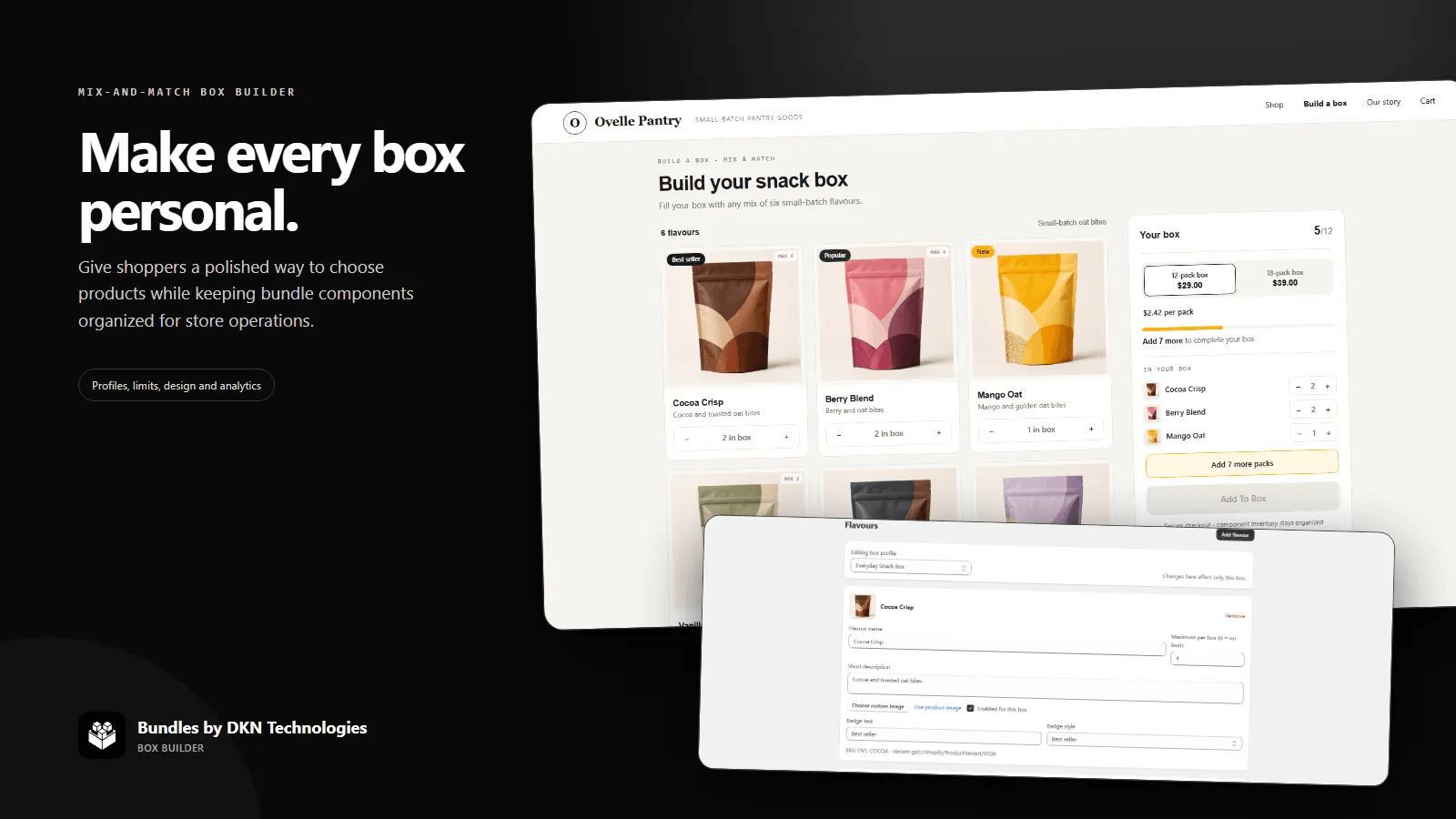 DKN Bundles: Shopify Box Builder project preview